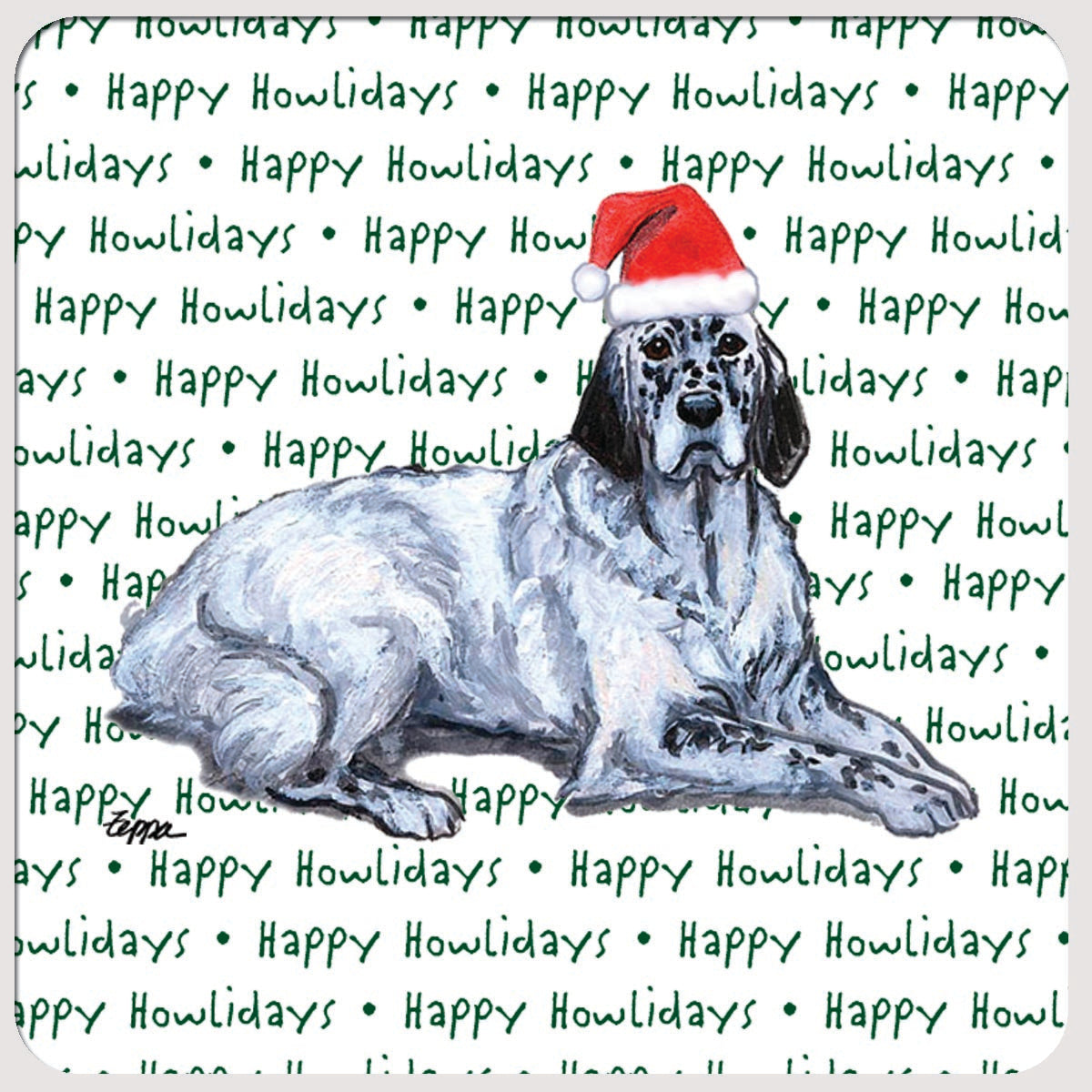 English Setter Christmas Coasters