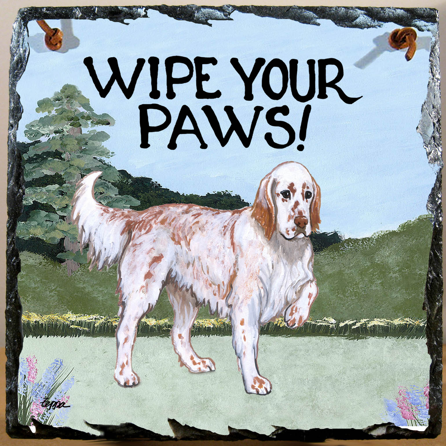 English Setter Slate Signs