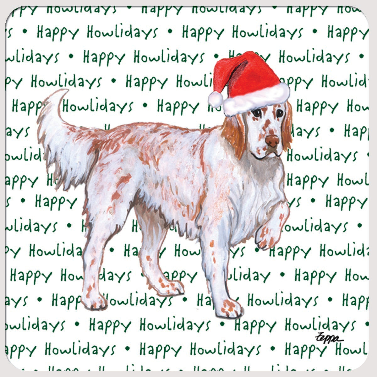 English Setter Christmas Coasters
