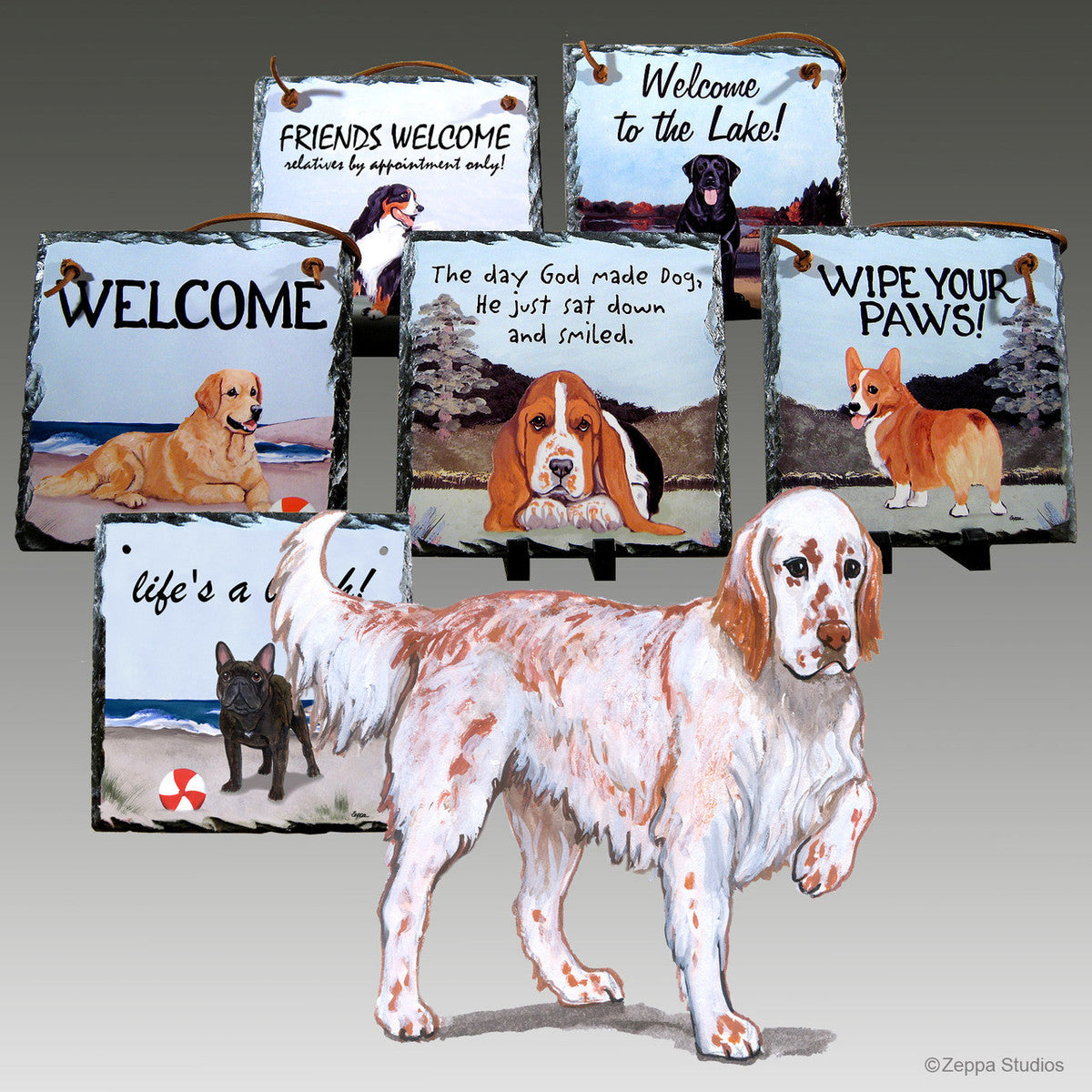 English Setter Slate Signs