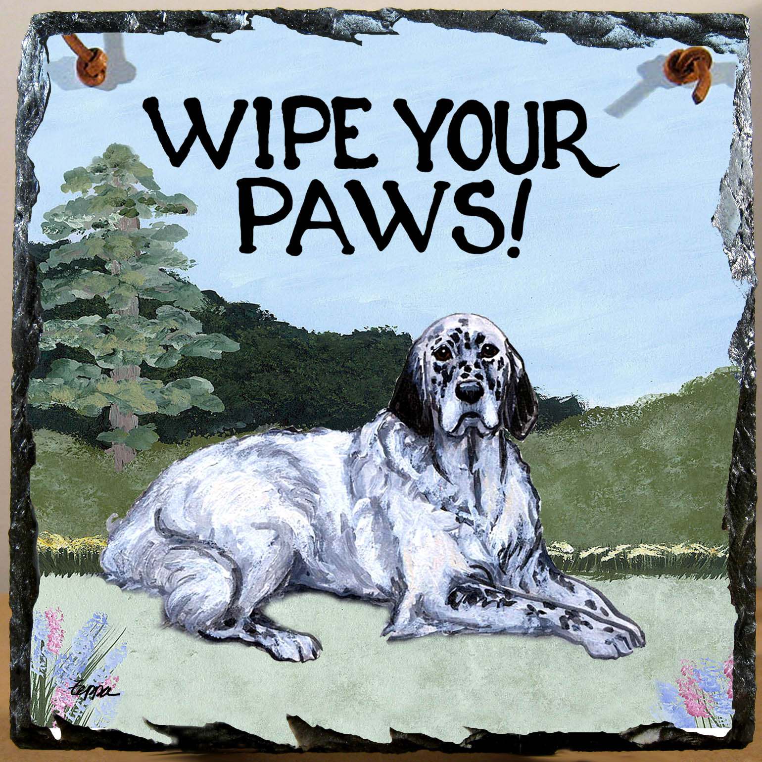 English Setter Slate Signs