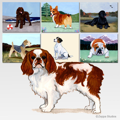 English Toy Spaniel Scenic Cutting Board