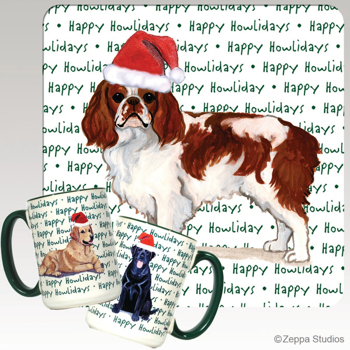 English Toy Spaniel Christmas Mugs