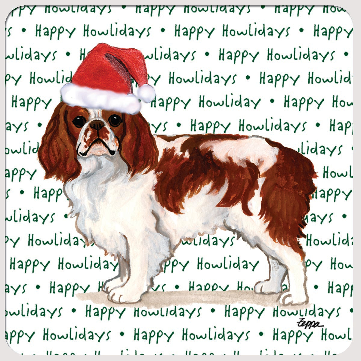 English Toy Spaniel Christmas Coasters