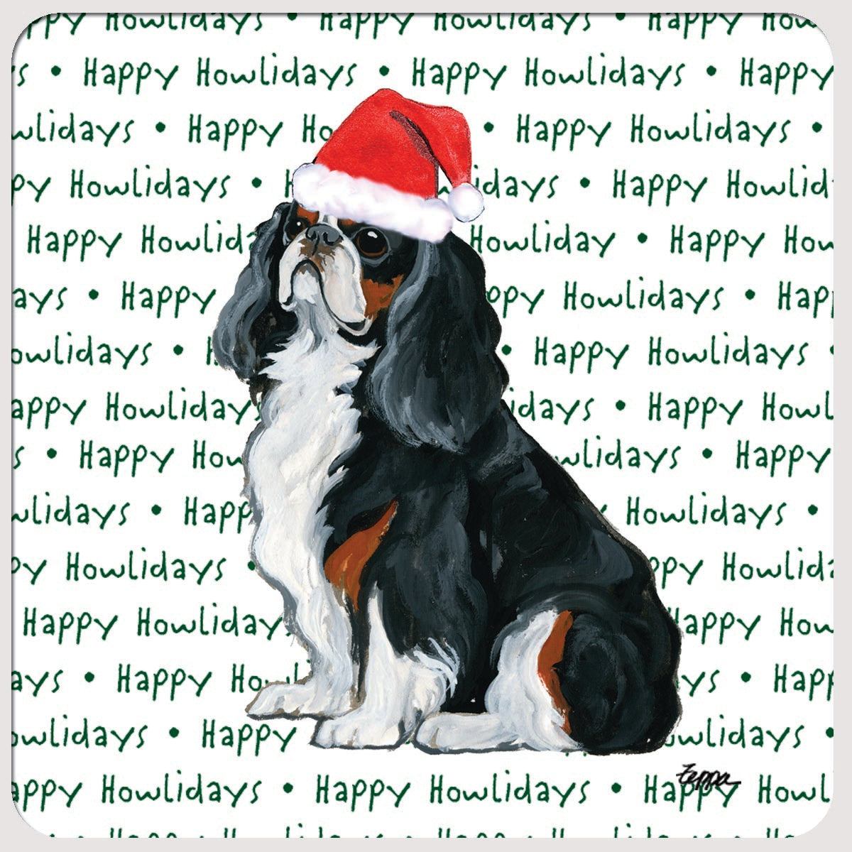 English Toy Spaniel Christmas Coasters