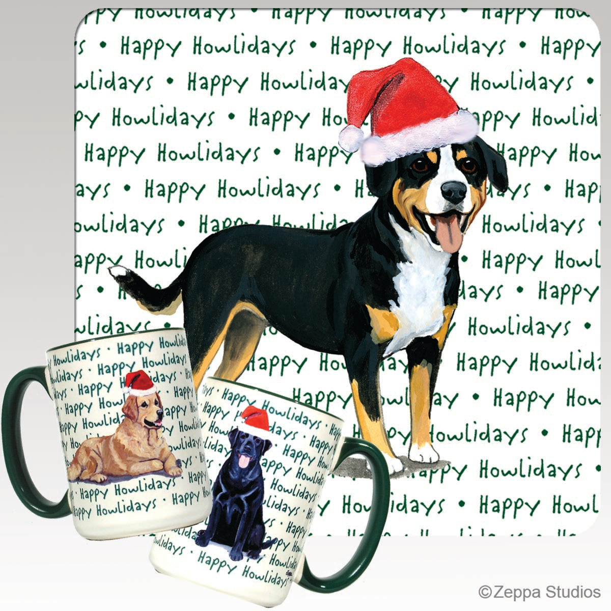Entelbucher Mountain Dog Christmas Mugs