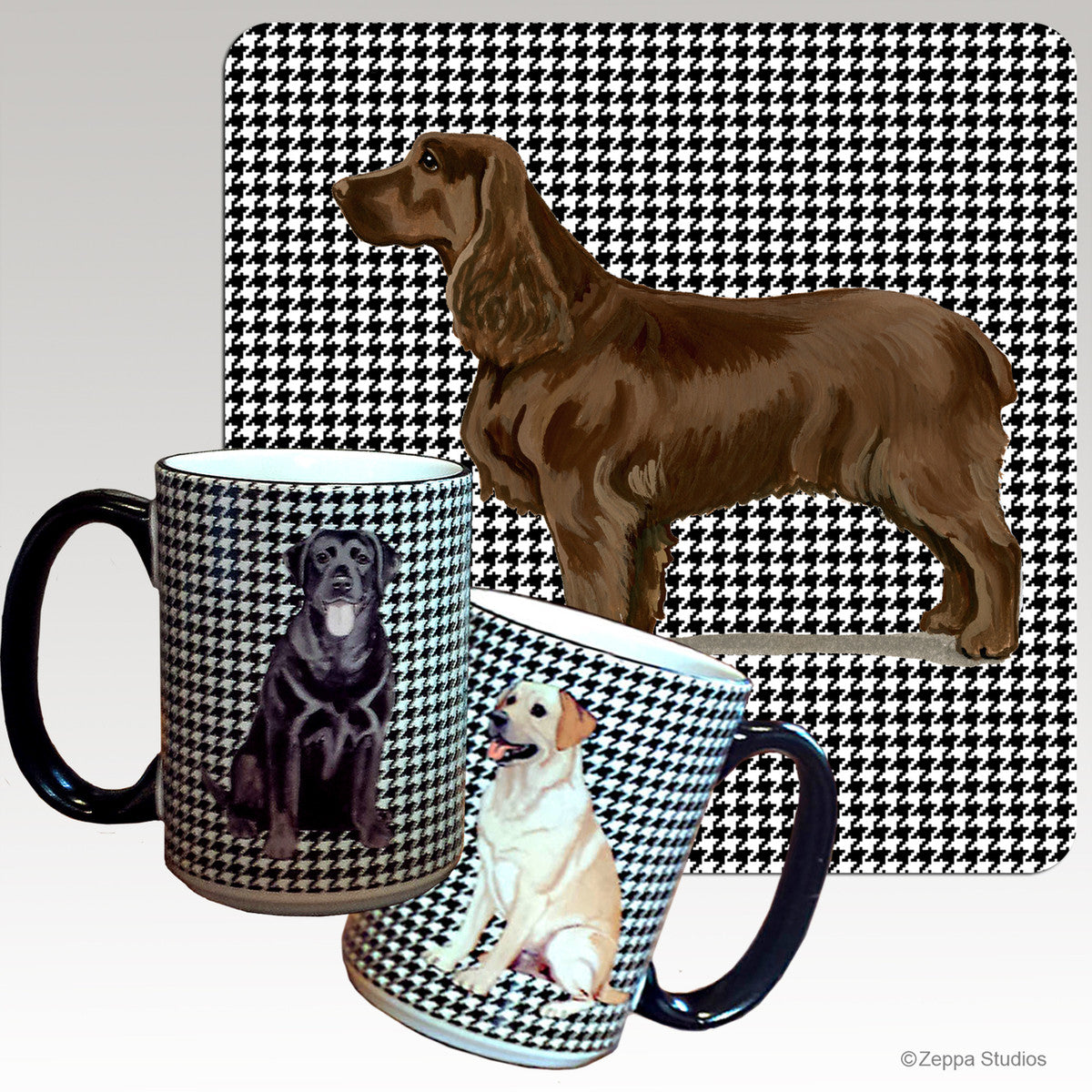 Field Spaniel Houndstooth Mug