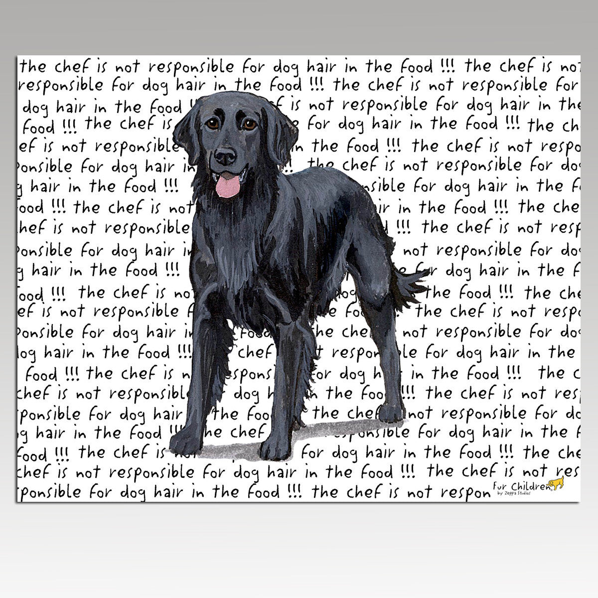 Flat Coated Retriever Message Cutting Board - Rectangular