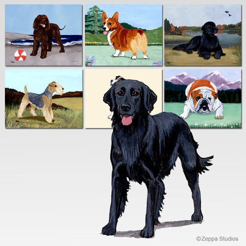 Flat Coated Retriever Scenic Cutting Board