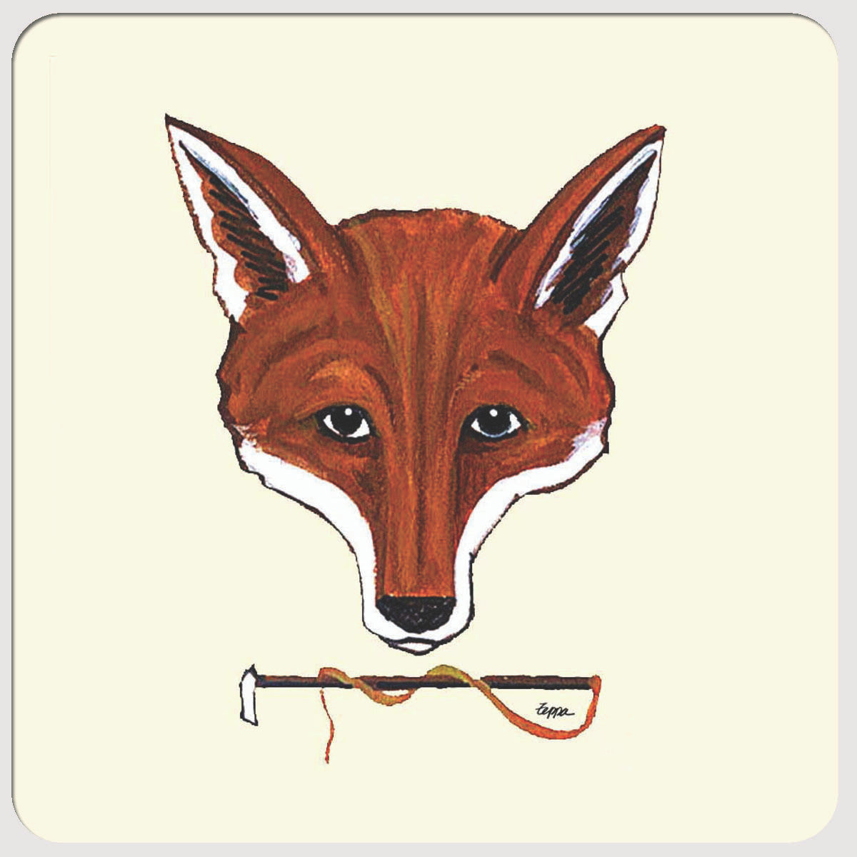 Fox Mask Beverage Coasters