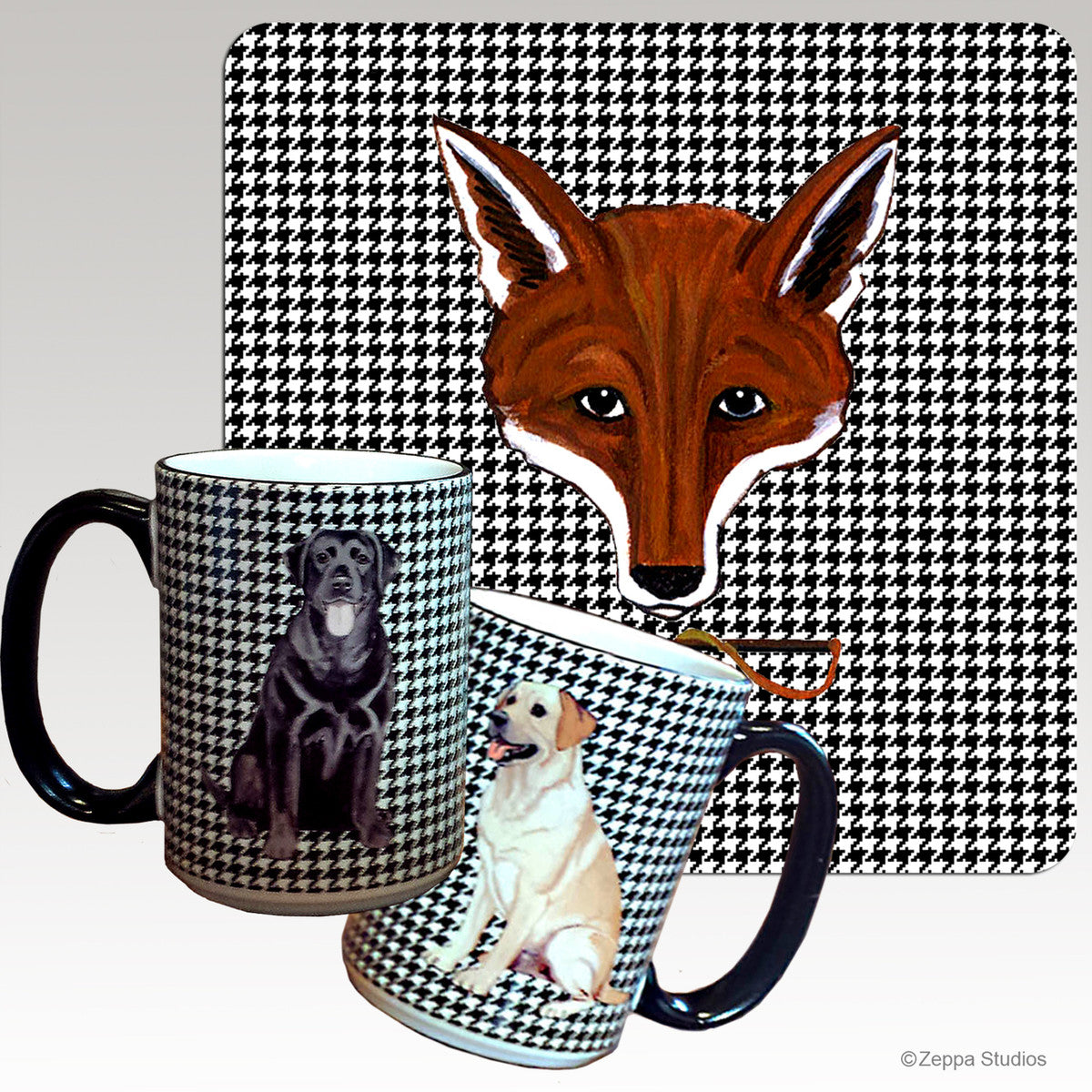 Fox Mask Houndzstooth Mug