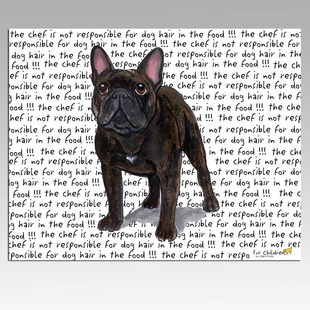 French Bulldog Message Cutting Board - Rectangular