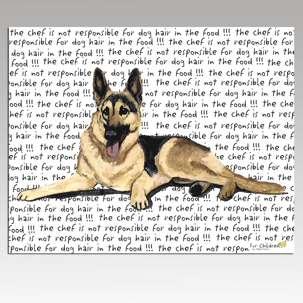 German Shepherd Message Cutting Board - Rectangular