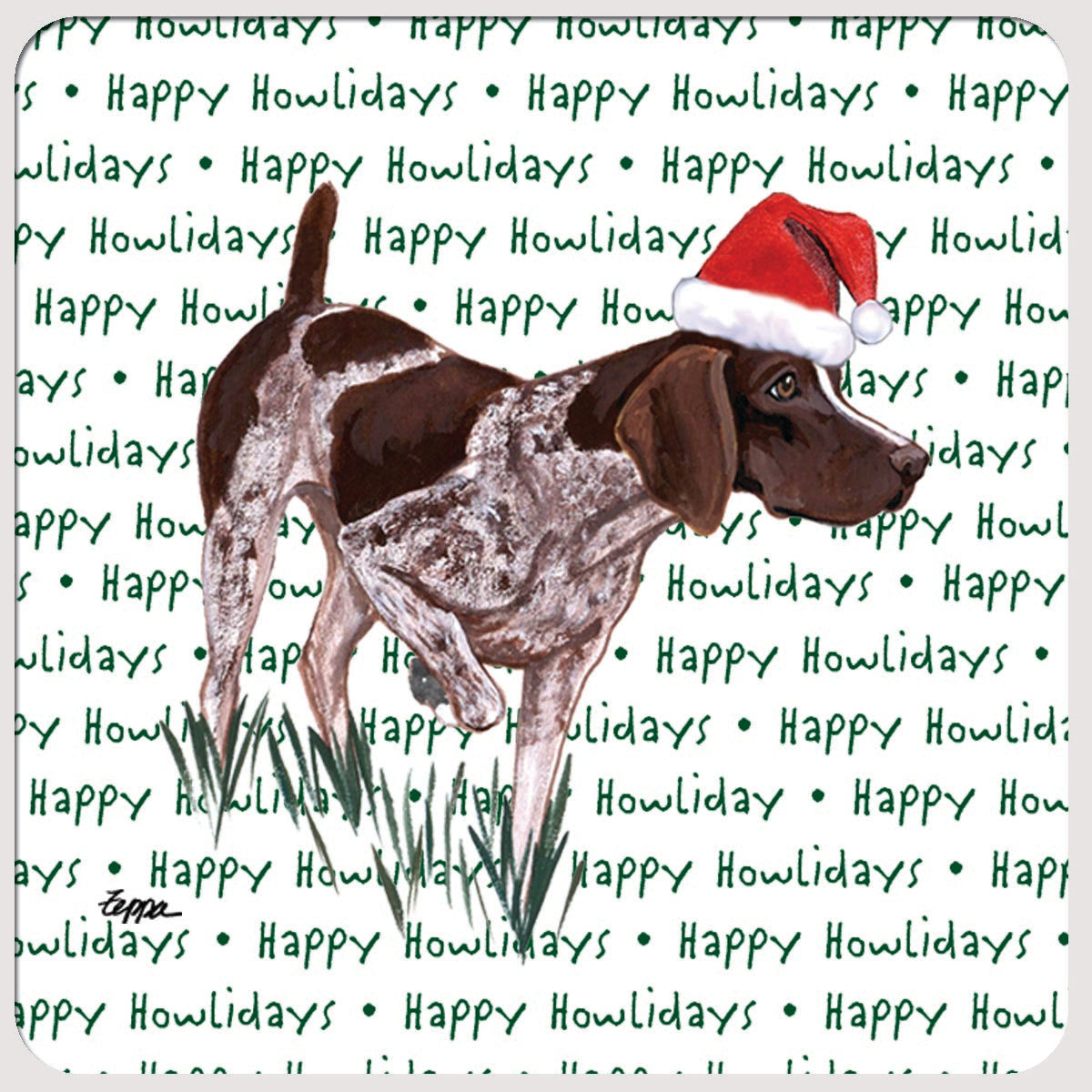 German Shorthair Pointer Christmas Coasters