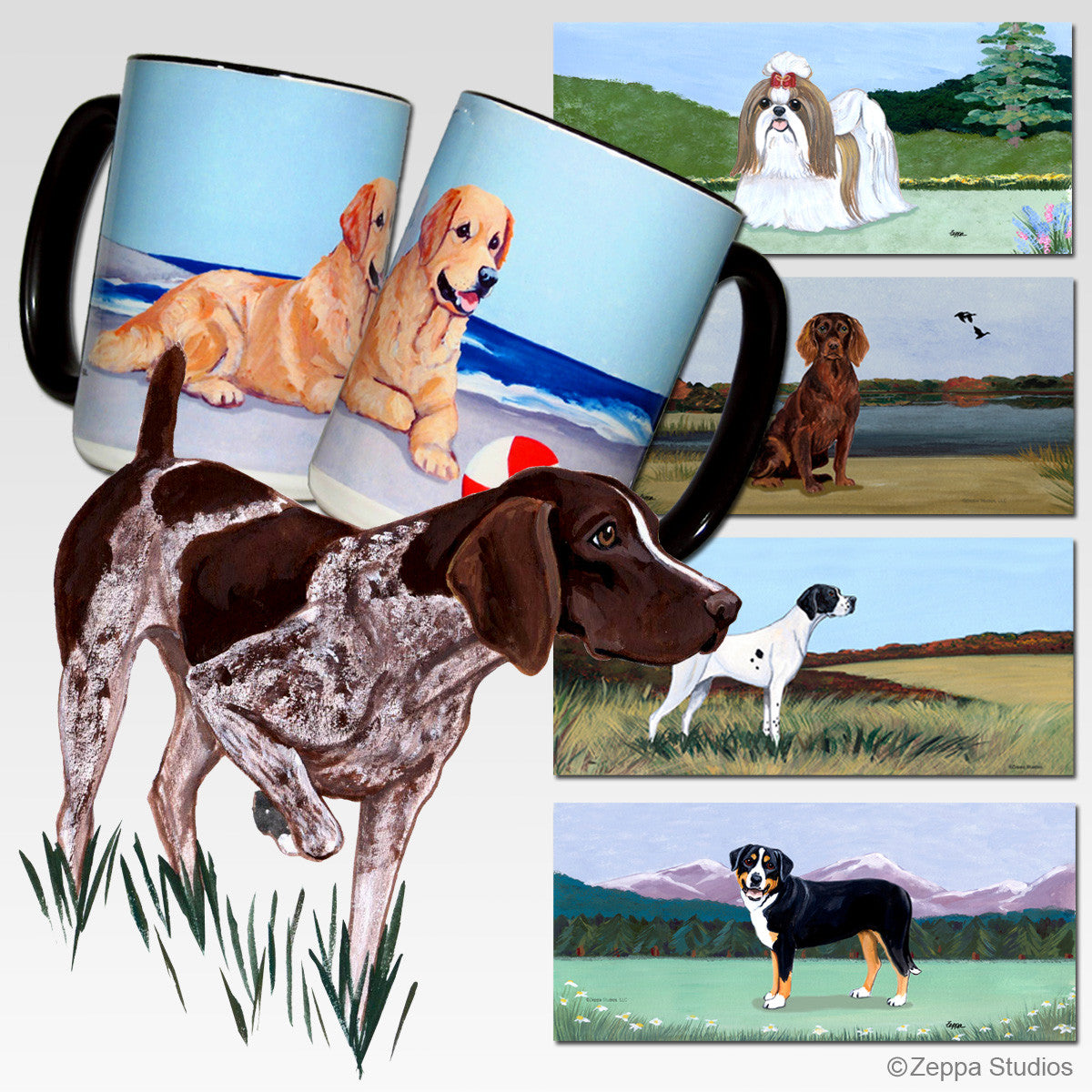 German Shorthair Pointer Scenic Mug