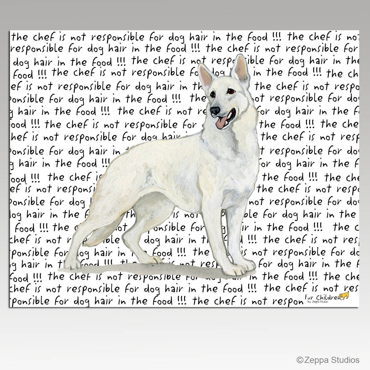 White German Shepherd Cutting Board