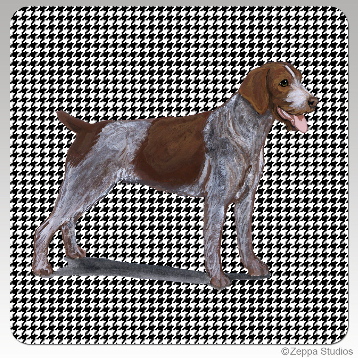 German Wirehaired Pointer Houndzstooth Coasters