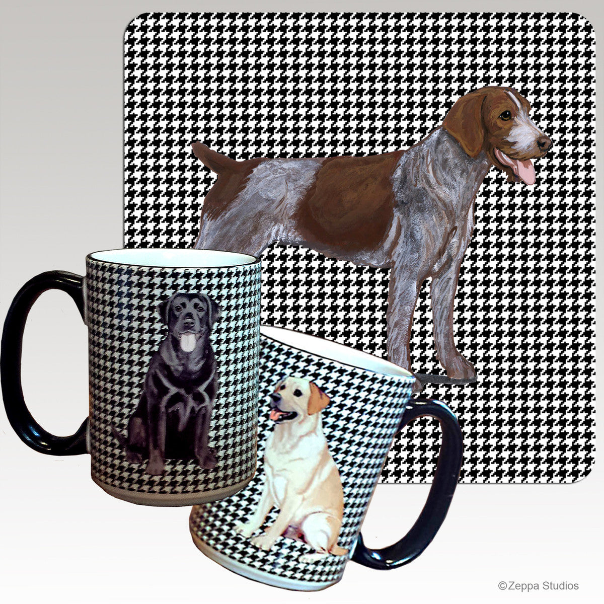 German Wirehaired Pointer Houndzstooth Mug