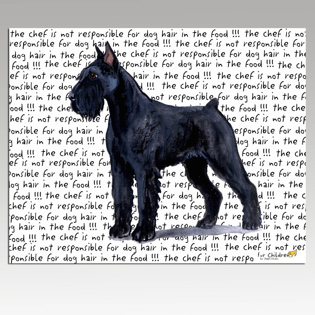 Giant Schnauzer Message Cutting Board - Rectangular