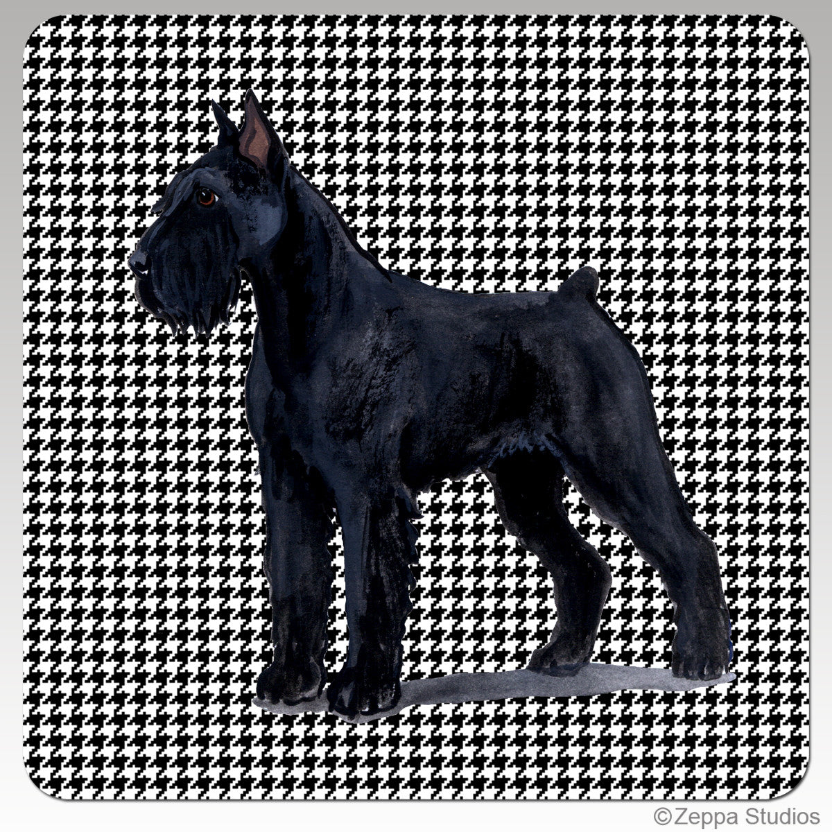 Giant Schnauzer Houndzstooth Coasters