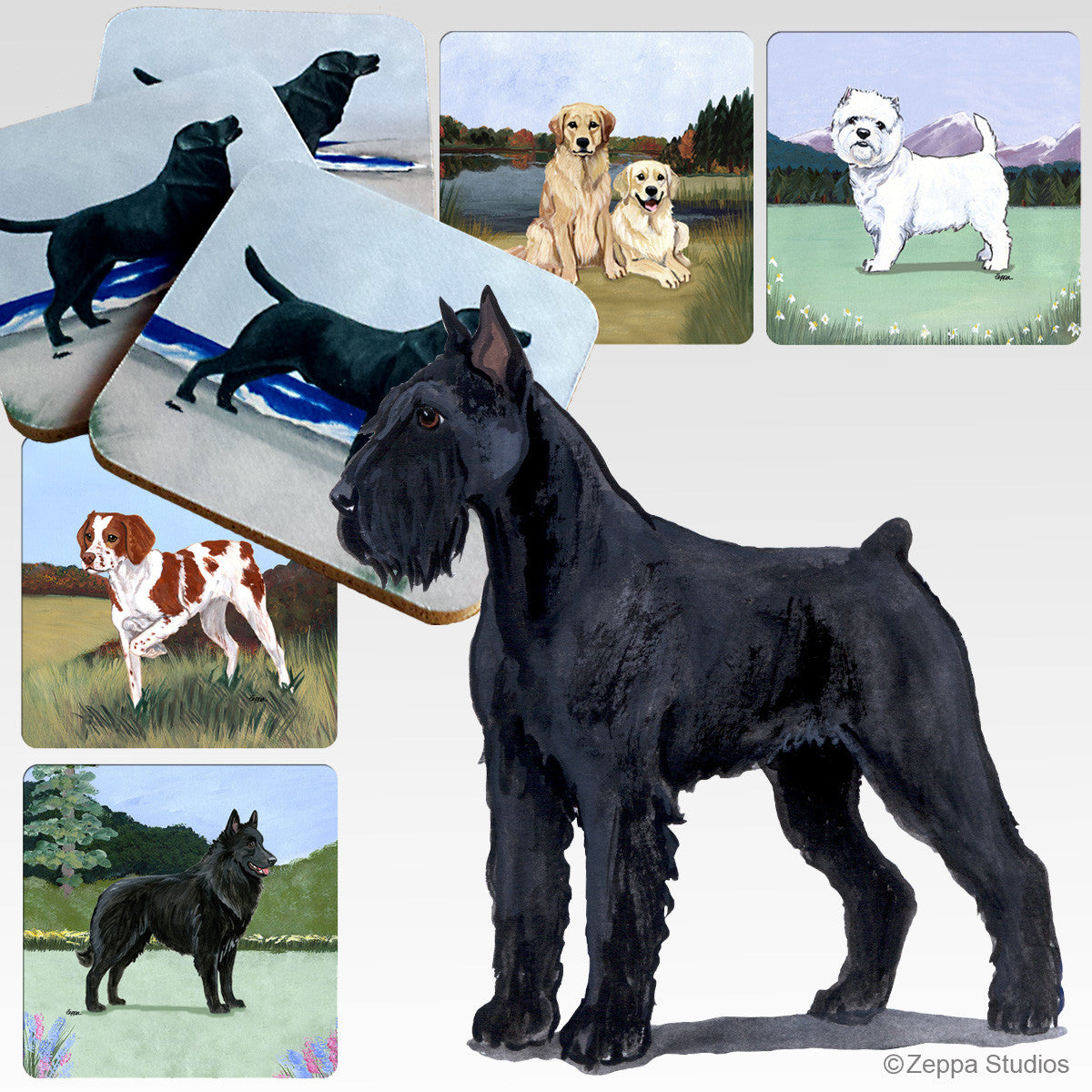 Giant Schnauzer Scenic Coasters