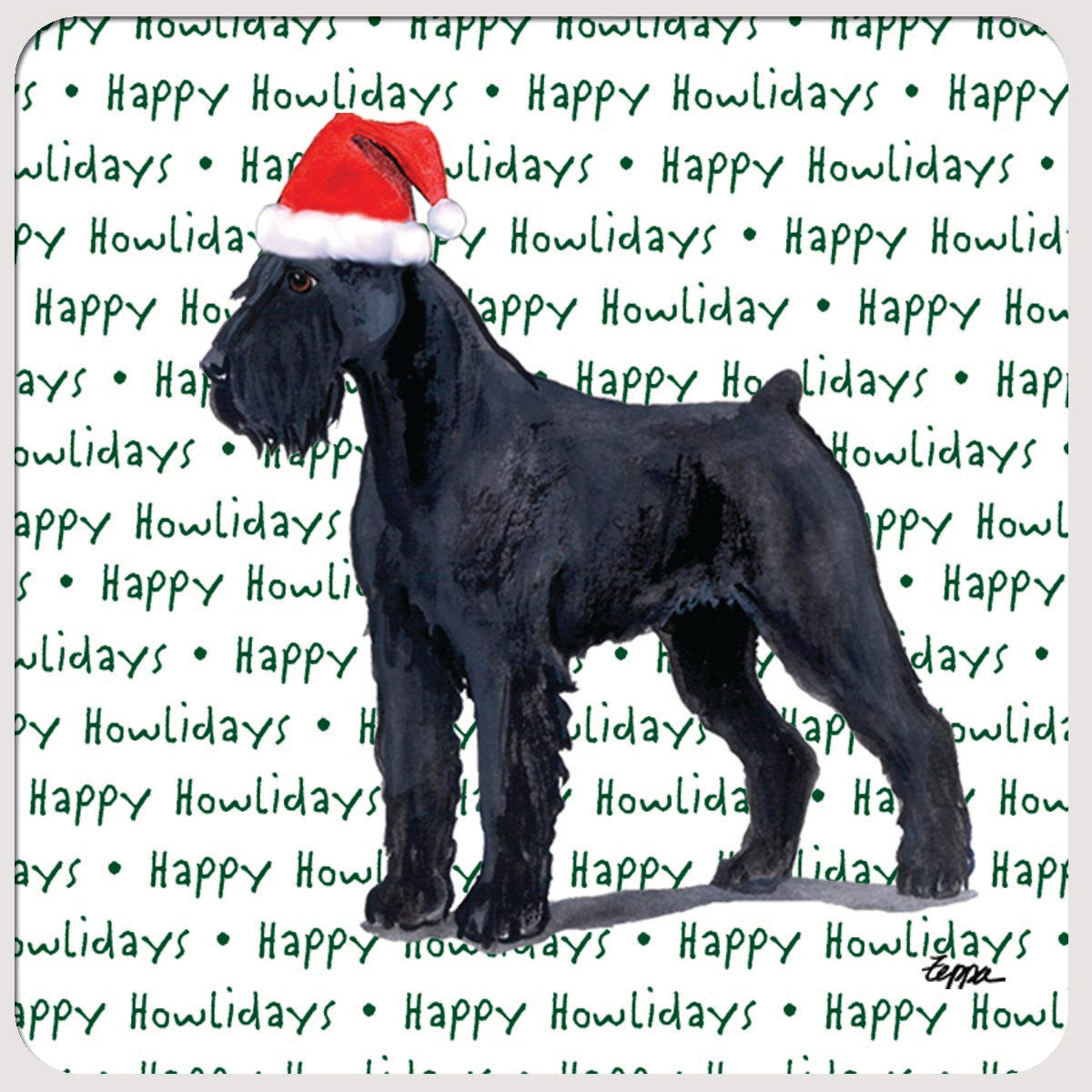 Giant Schnauzer Christmas Coasters