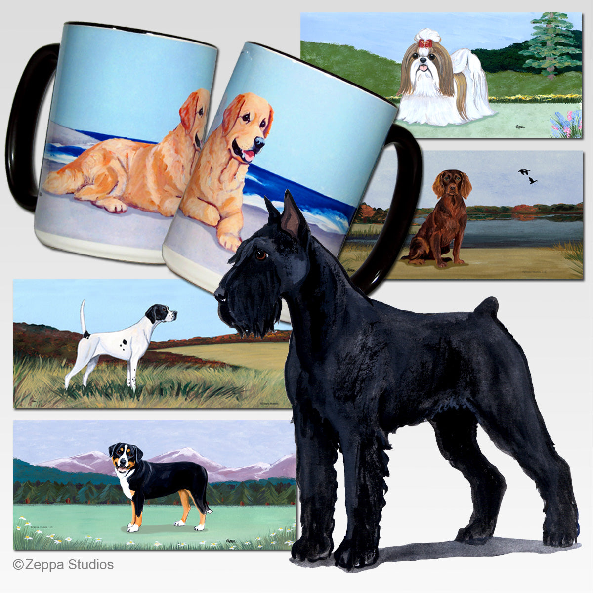 Giant Schnauzer Scenic Mug