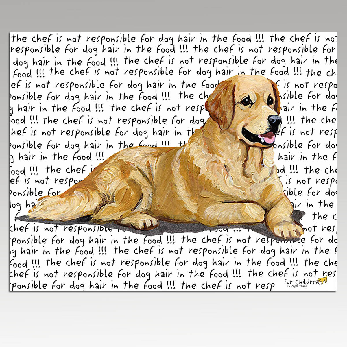 Golden Retriever Message Cutting Board - Rectangular