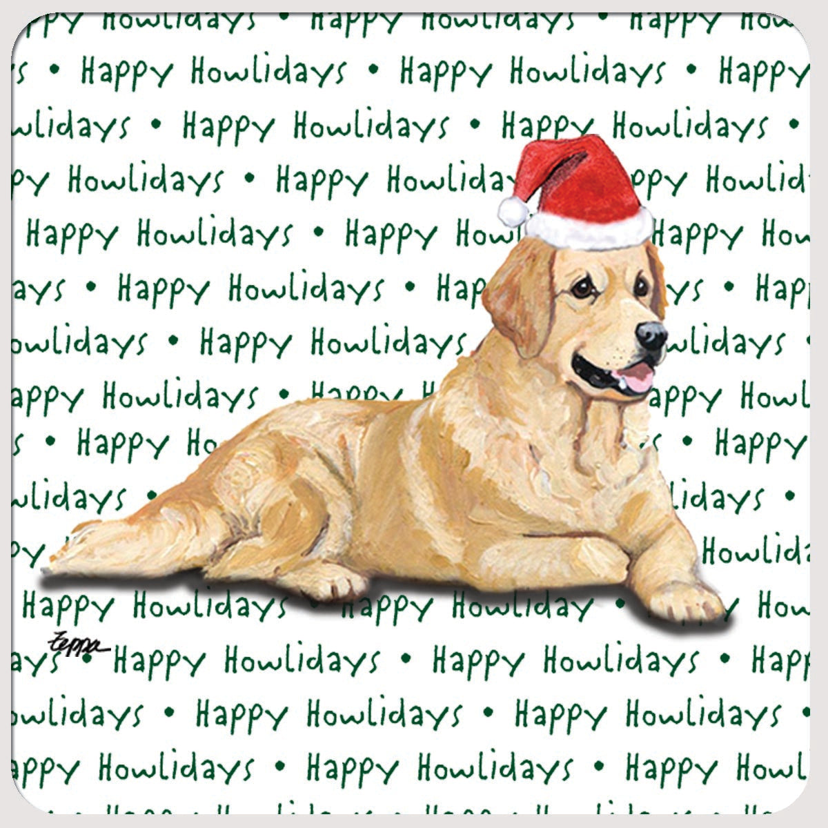 Golden Retriever Christmas Coasters