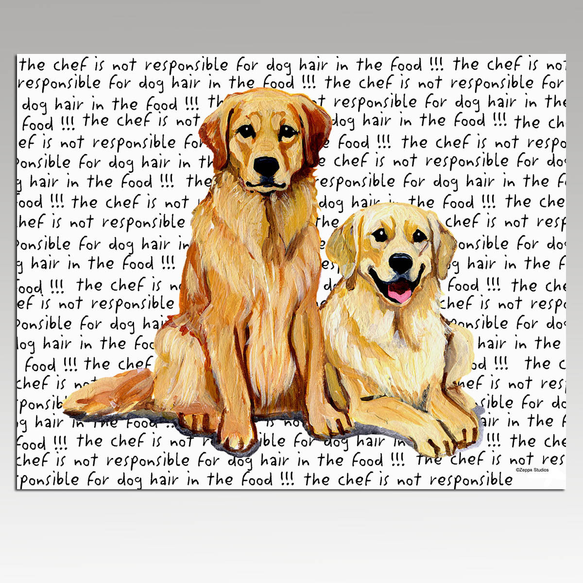 Golden Retriever Pair Message Cutting Board