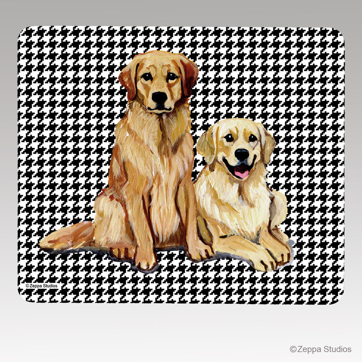 Golden Pair Houndstooth Mouse Pads