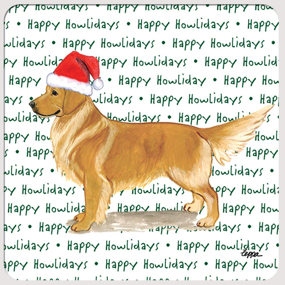 Golden Retriever Christmas Coasters