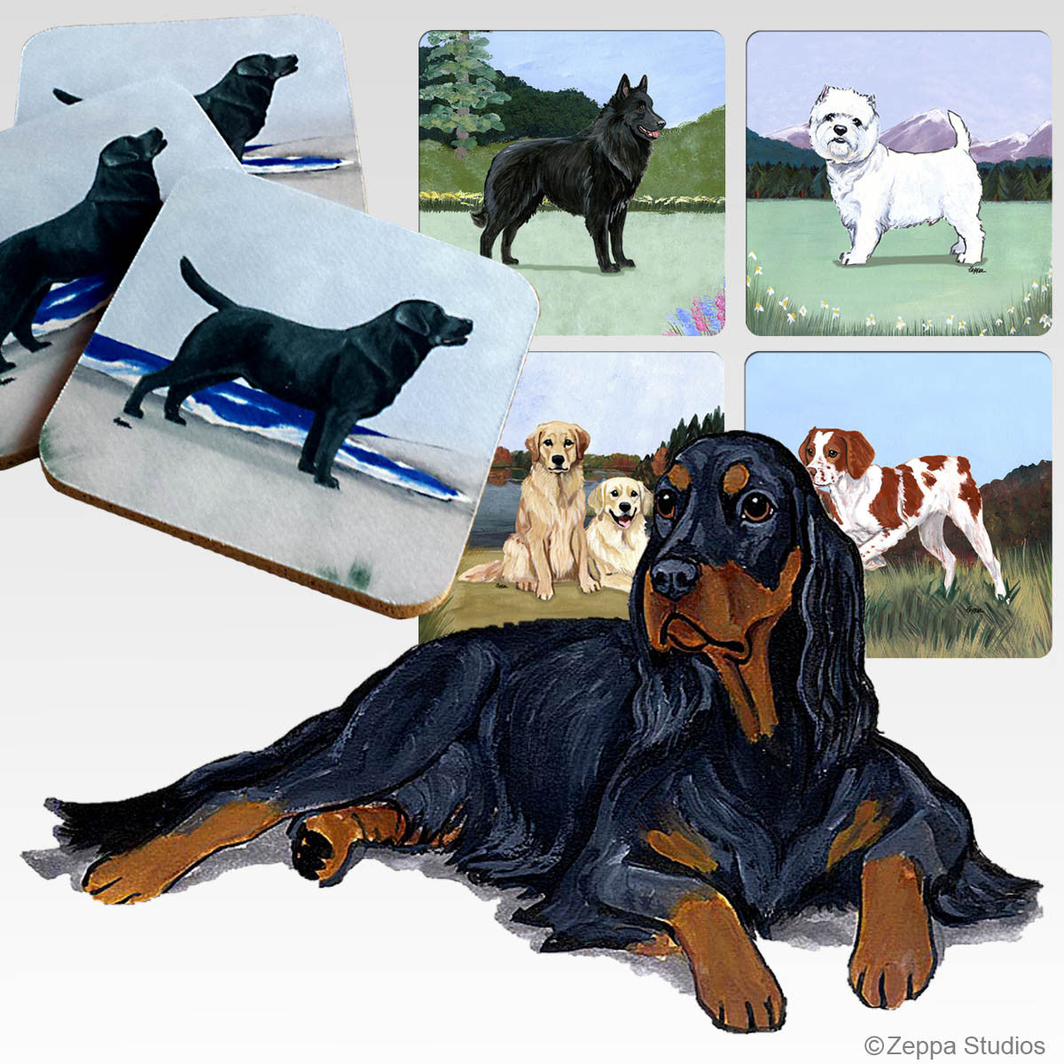 Gordon Setter Scenic Coasters