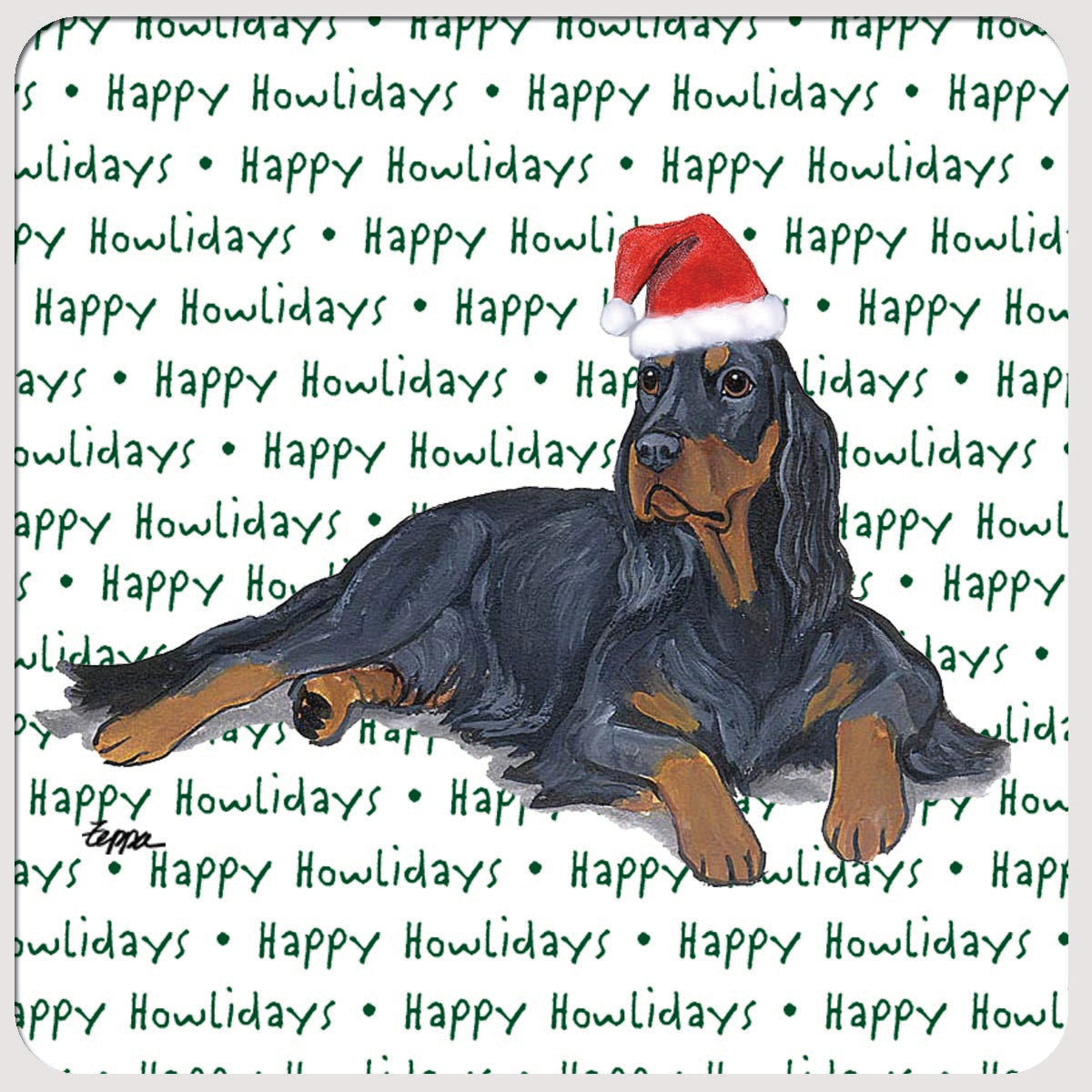 Gordon Setter Christmas Coasters