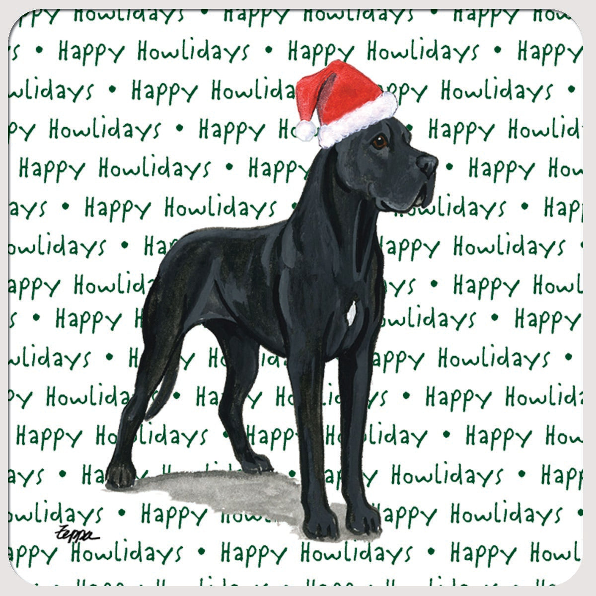 Great Dane Christmas Coasters