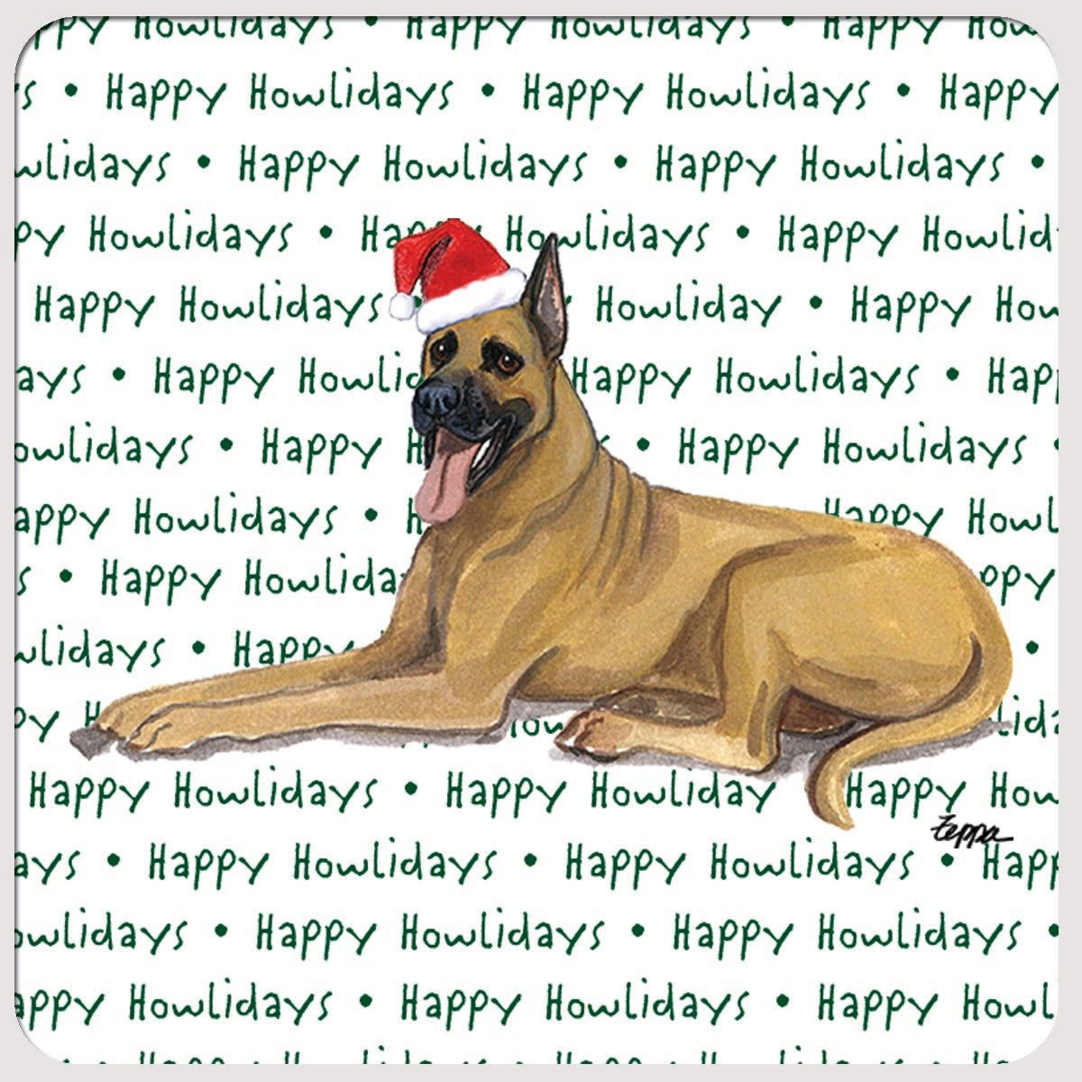 Great Dane Christmas Coasters