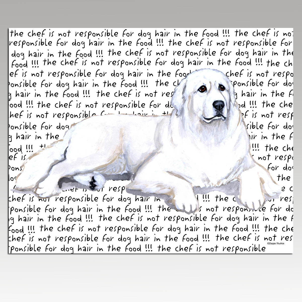 Great Pyrenees Message Cutting Board - Rectangular