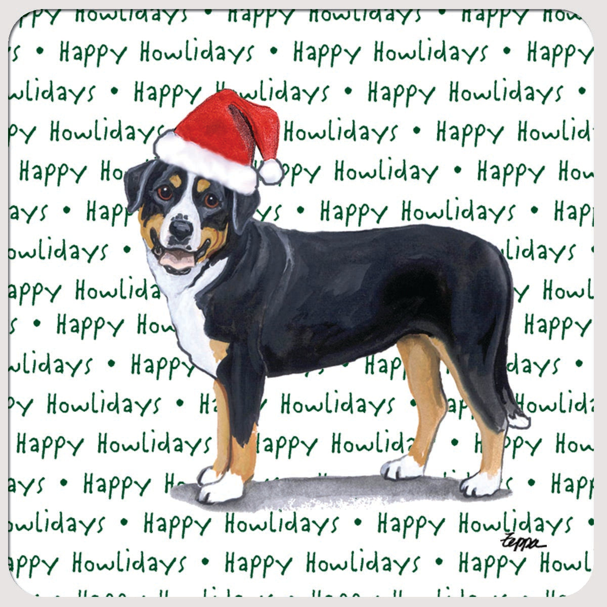 Greater Swiss Mountain Dog Christmas Coasters