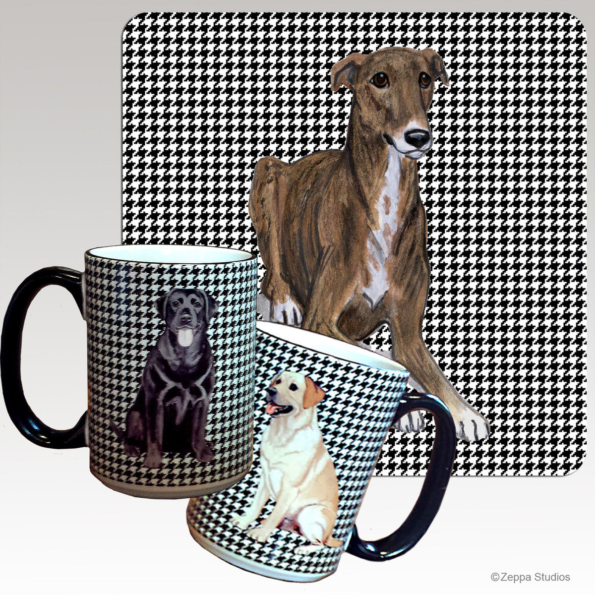 Greyhound Houndzstooth Mug – Zeppa Studios