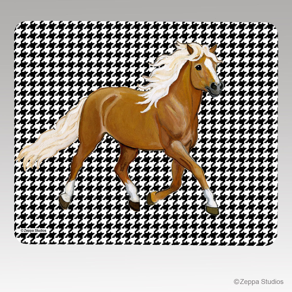 Haflinger trotting in a landscape design Mouse Pad.