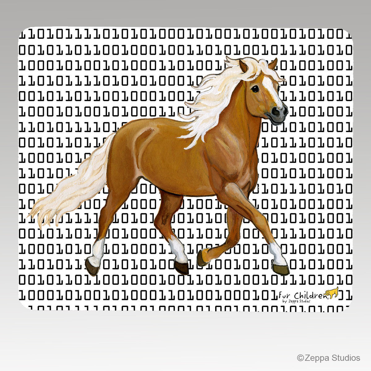 Haflinger trotting in a landscape design Mouse Pad.