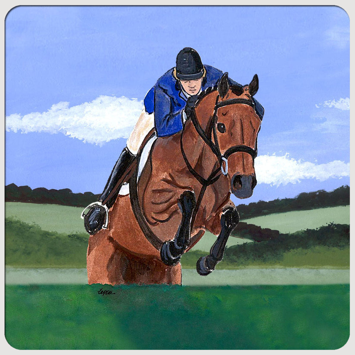 Hunter Jumper Scenic Beverage Coasters