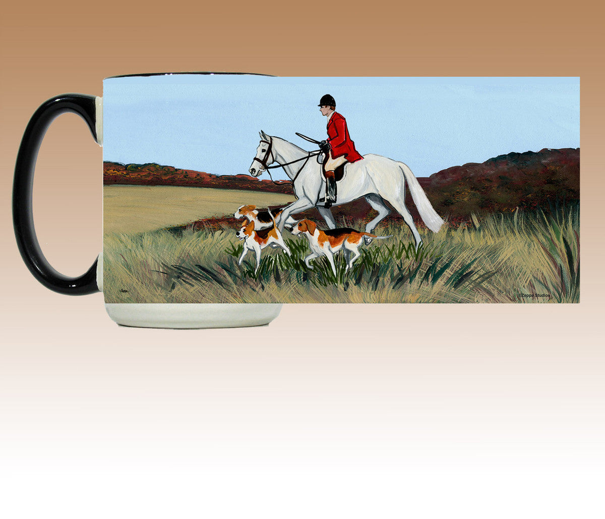 Fox Hunt Scene Scenic Mug