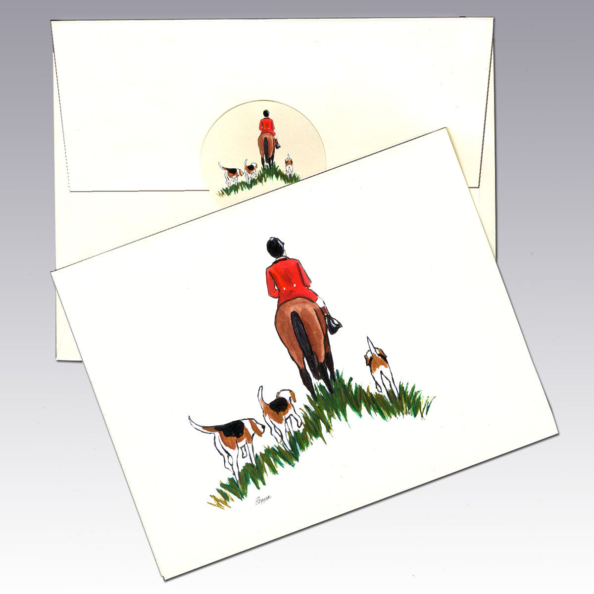 Hunt Scene Note Cards