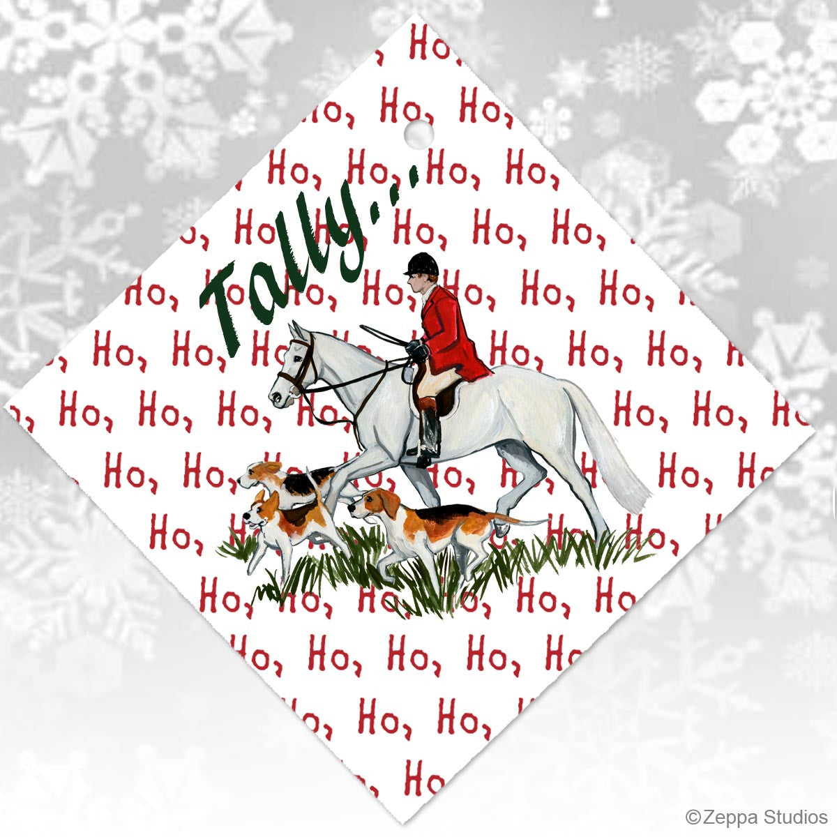 Tally Ho Ho Ho Ornament