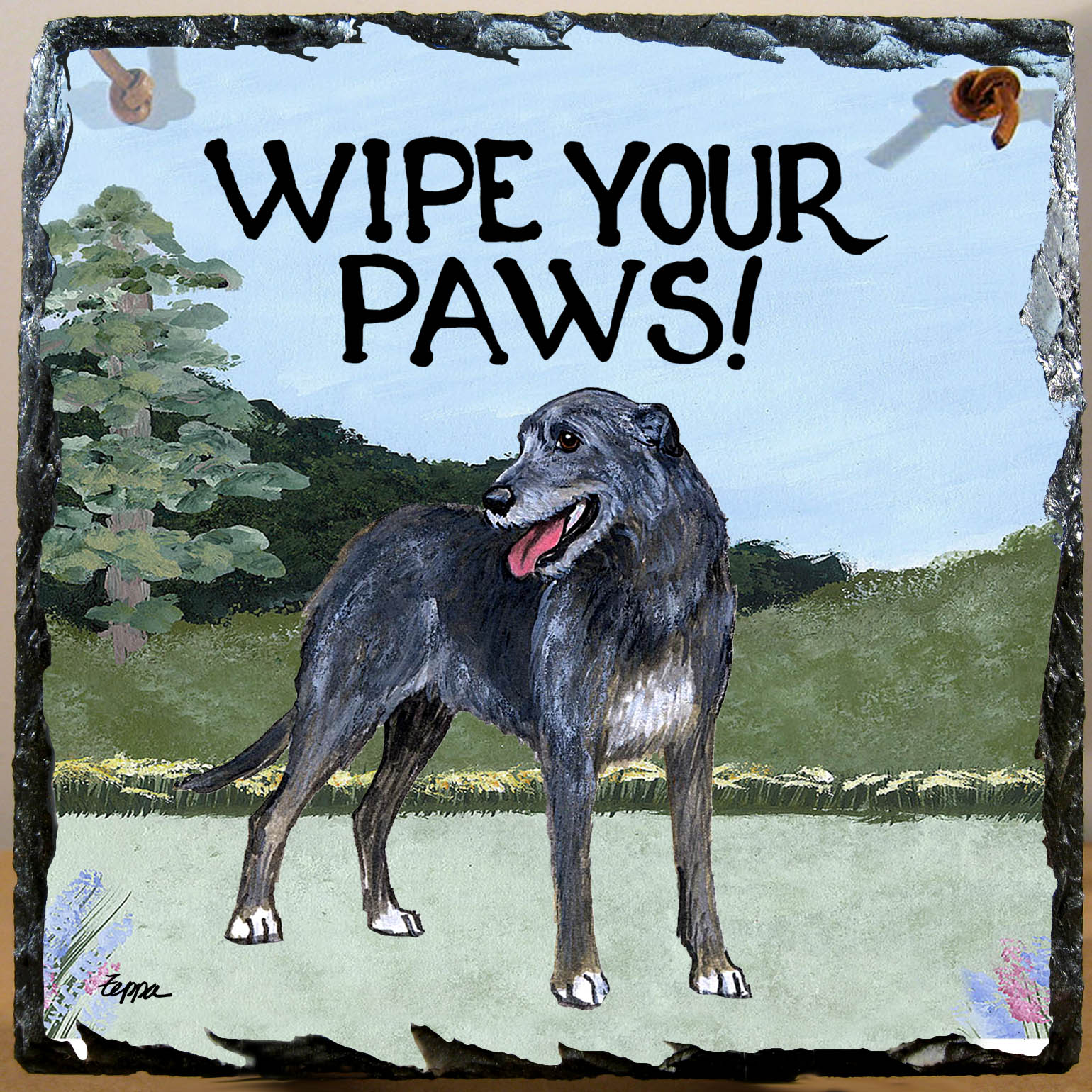 Irish Wolfhound Slate Signs