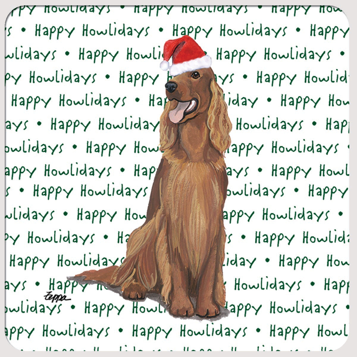 Irish Setter Christmas Coasters