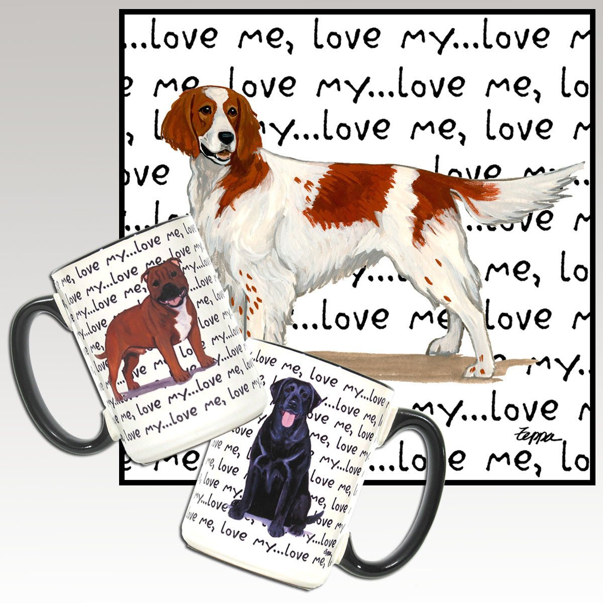 Red & White Irish Setter Love Me Mug