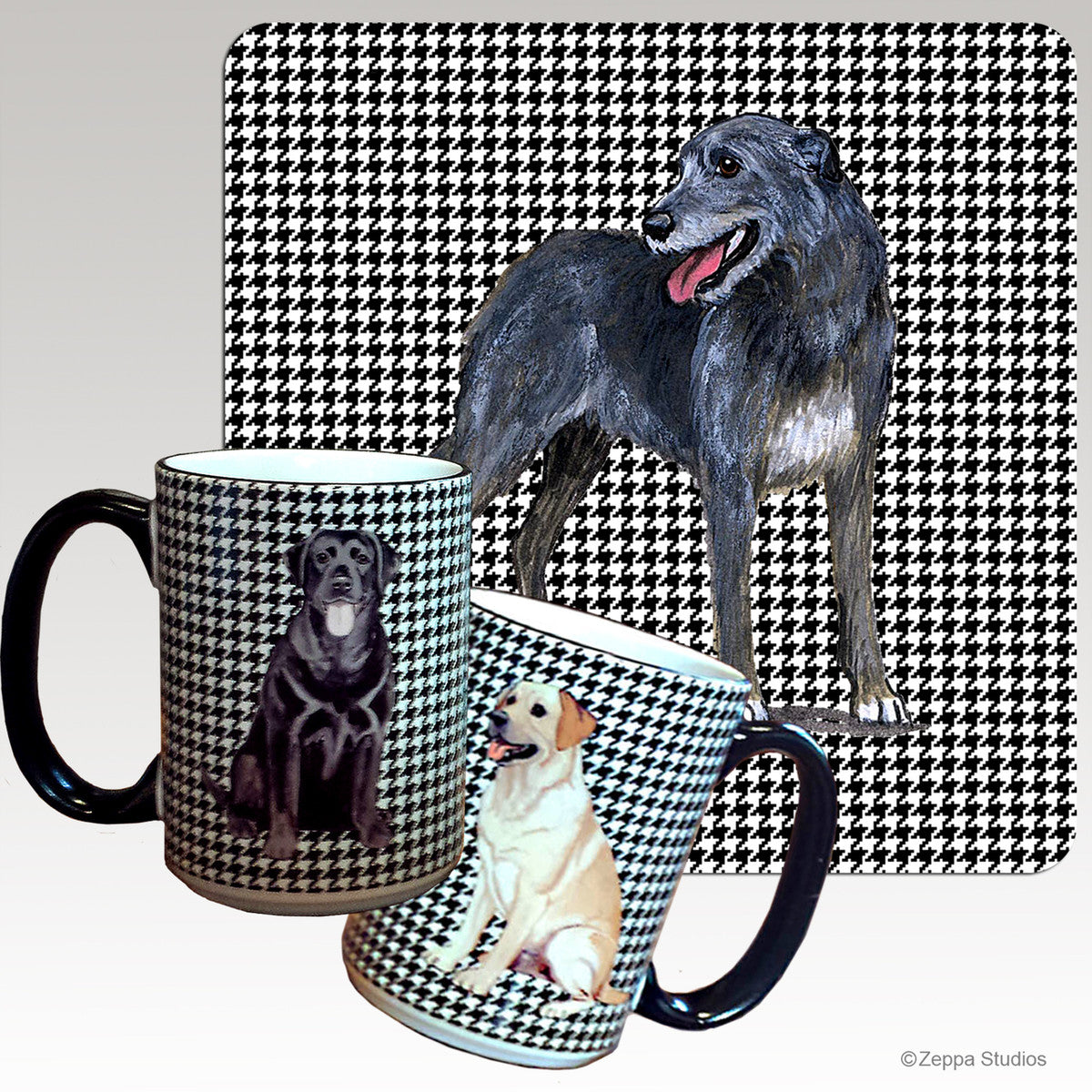 Irish Wolfhound Houndzstooth Mug