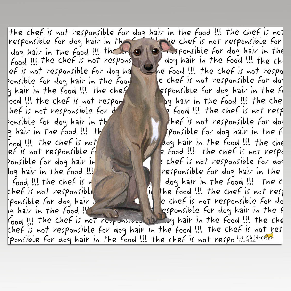 Italian Greyhound Message Cutting Board - Rectangular